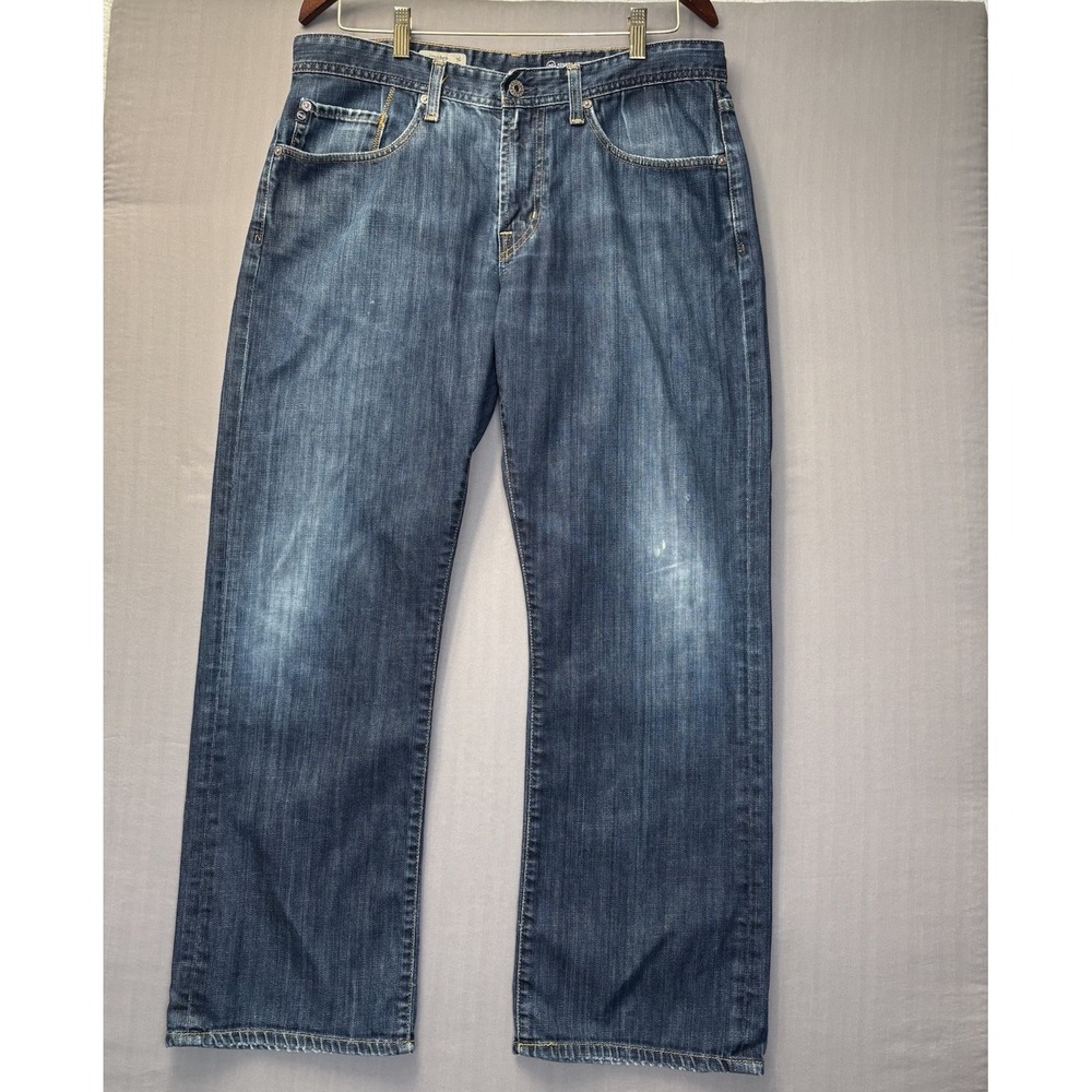 AG Adriano Goldschmied Mens 34 The Protege Dark Wash Straight Leg Jeans